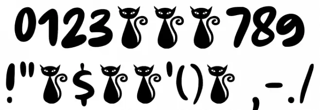 Kuroneko DEMO Regular Fonte OUTROS PERSONAGENS