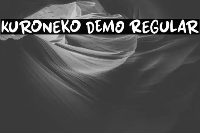Kuroneko DEMO Regular Fonte examples