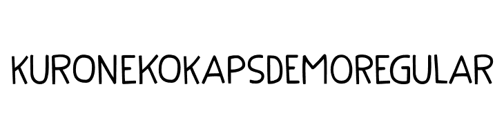 Kuroneko Kaps DEMO Regular フォント