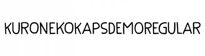 Kuroneko Kaps DEMO Regular  لخطوط تنزيل