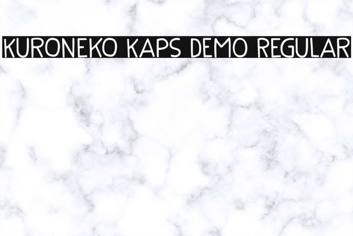 Kuroneko Kaps DEMO Regular Font examples