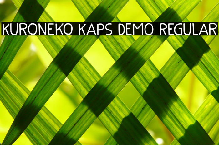 Kuroneko Kaps DEMO Regular Font examples