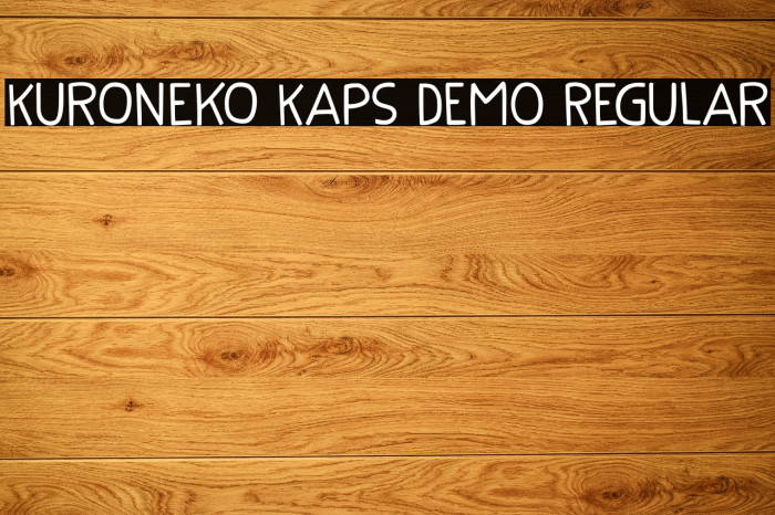 Kuroneko Kaps DEMO Regular Font examples