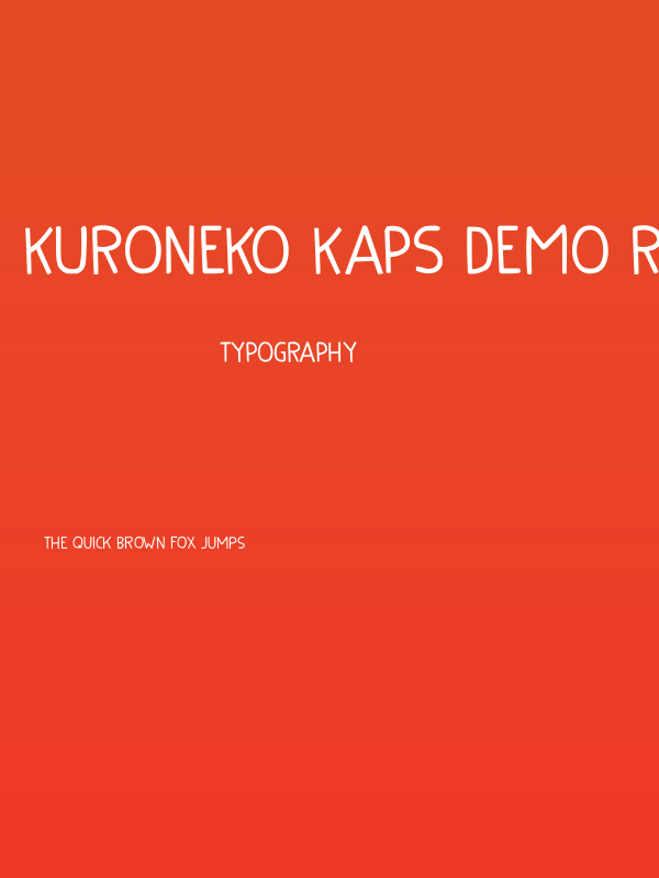 Kuroneko Kaps DEMO Regular Poster