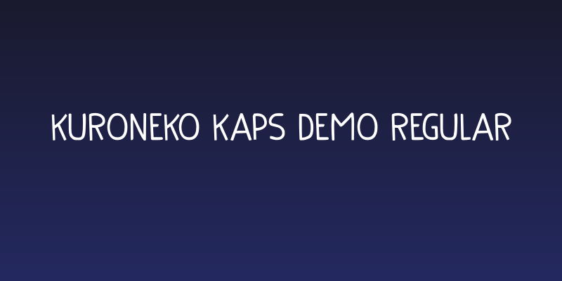 Kuroneko Kaps DEMO Regular Social Header