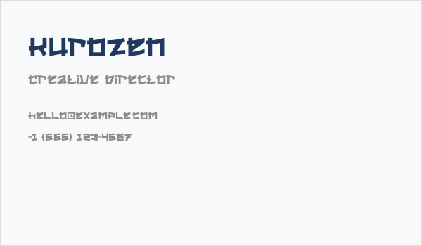 Kurozen Business Card