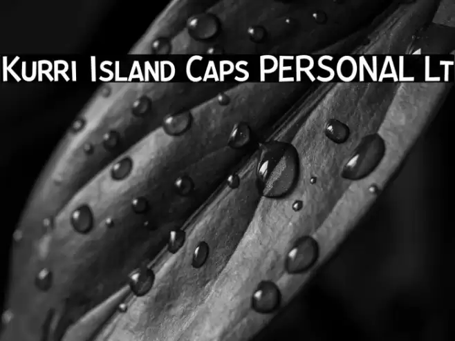 Kurri Island Caps PERSONAL Lt Font examples