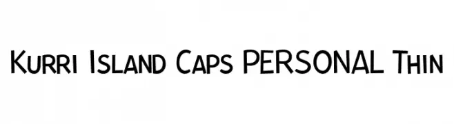 Kurri Island Caps PERSONAL Thin  les polices de caractères gratuit tlcharger