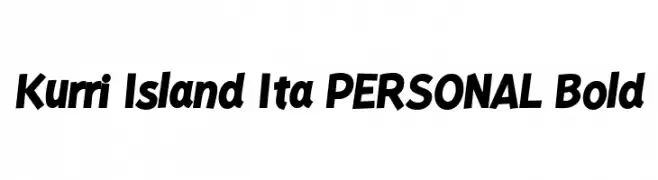 Kurri Island Ita PERSONAL Bold  フリーフォントのダウンロード