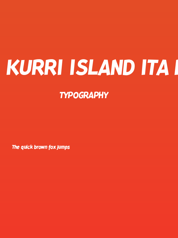 Kurri Island Ita PERSONAL Bold Poster