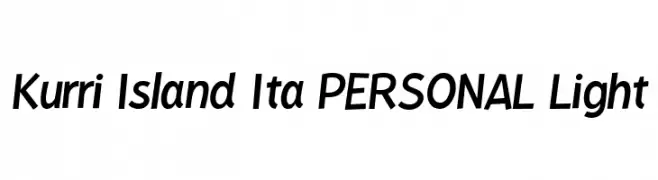 Kurri Island Ita PERSONAL Light  フリーフォントのダウンロード