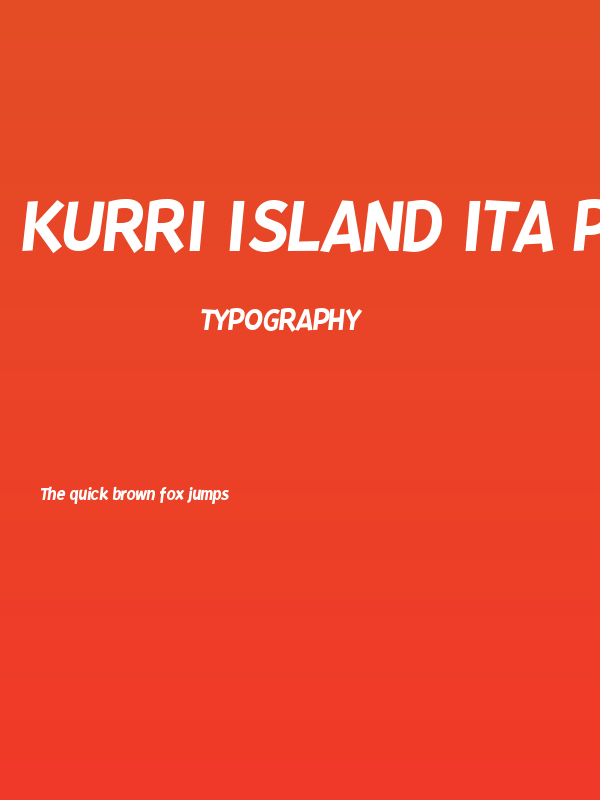 Kurri Island Ita PERSONAL Med Poster