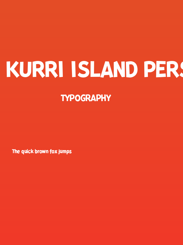 Kurri Island PERSONAL Bold Poster