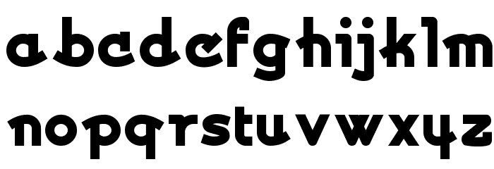 Kurvaceous NF Font LOWERCASE