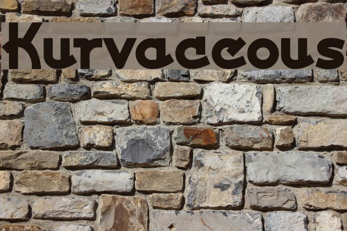 Kurvaceous Caratteri examples
