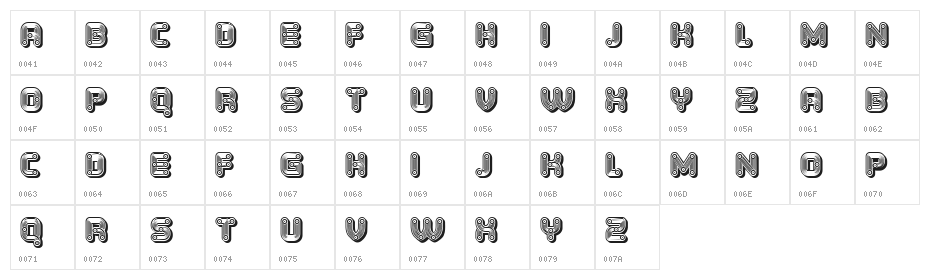 Kurven Regular Character Map