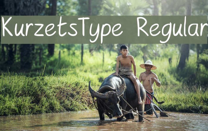 KurzetsType Regular Font examples