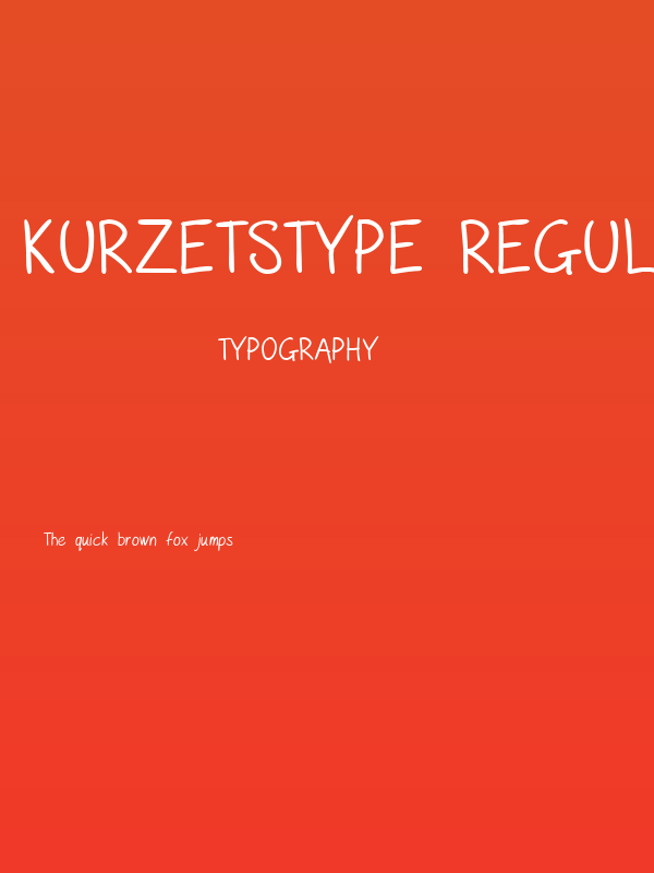 KurzetsType Regular Poster
