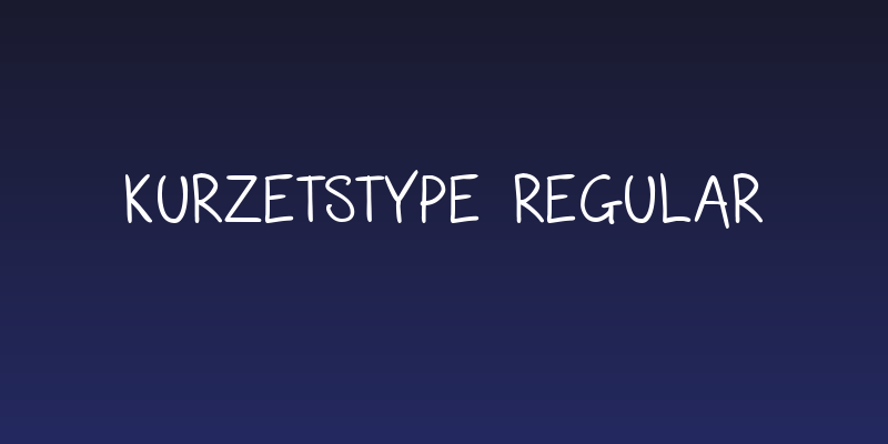 KurzetsType Regular Social Header