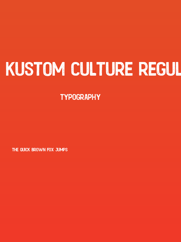 Kustom Culture Regular Poster
