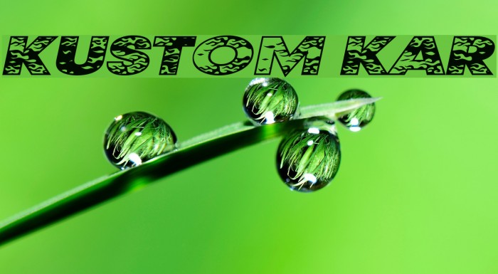 Kustom Kar Font examples