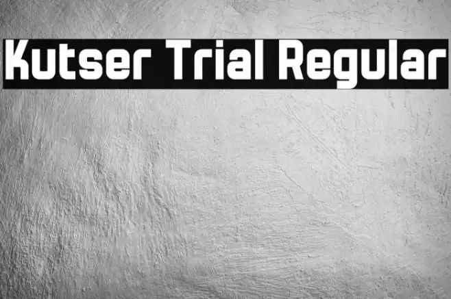 Kutser Trial Regular फ़ॉन्ट examples