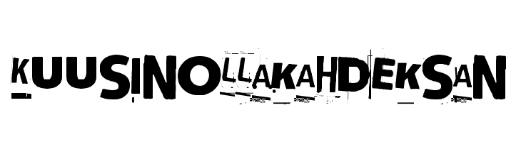 Kuusinollakahdeksan Schriftart