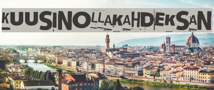 Kuusinollakahdeksan Font examples