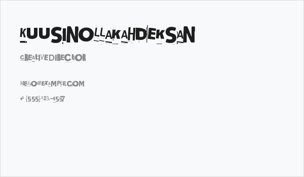 Kuusinollakahdeksan Business Card