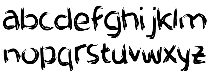 Kuwas Nggedabel Font LOWERCASE