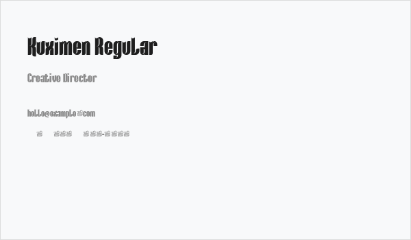 Kuximen Regular Business Card