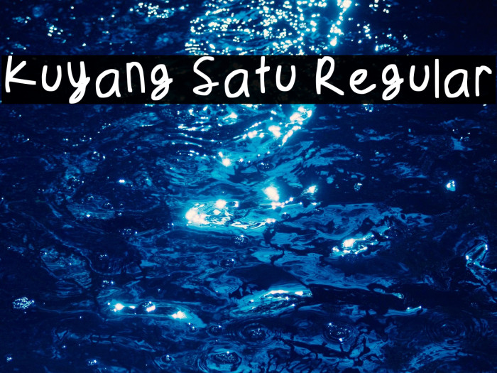 Kuyang Satu Regular Fonte examples