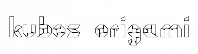 kubos origami  Frei Schriftart Herunterladen