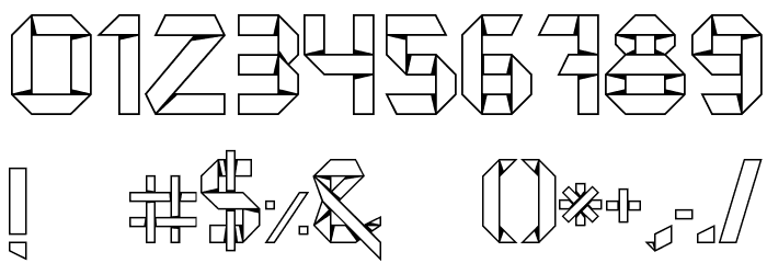 kubos origami Font OTHER CHARS