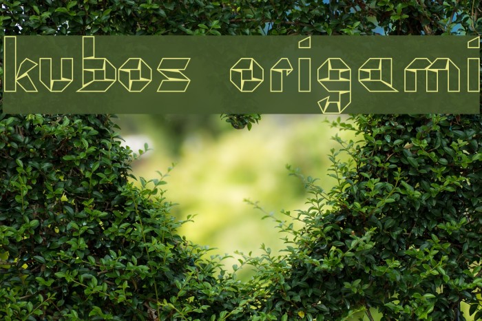 kubos origami Font examples
