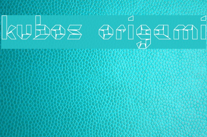 kubos origami Font examples