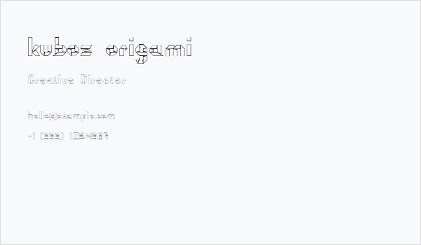 kubos origami Business Card