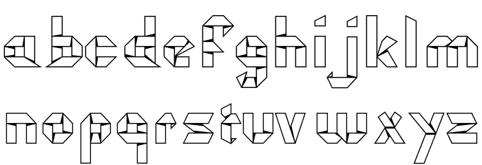 kubos origami Font LOWERCASE