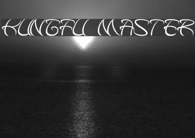 kungfu master Font examples