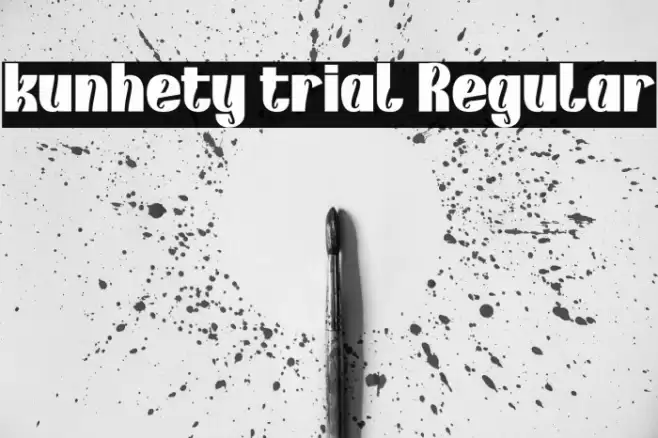 kunhety trial Regular Caratteri examples