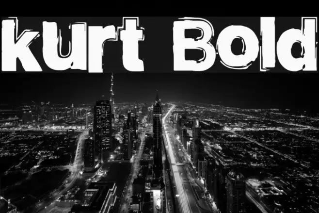 kurt Bold Font examples