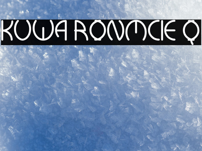 kuwa ronmcie q Fonte examples