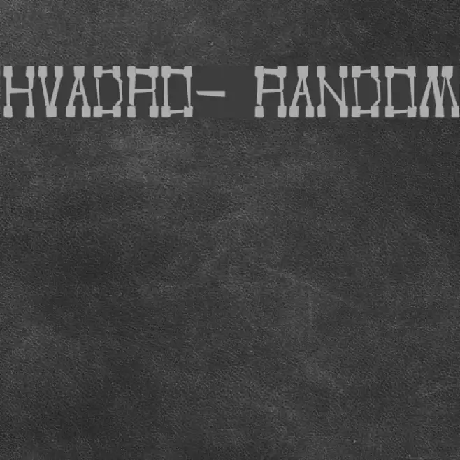 KVADRO- RANDOM Font examples