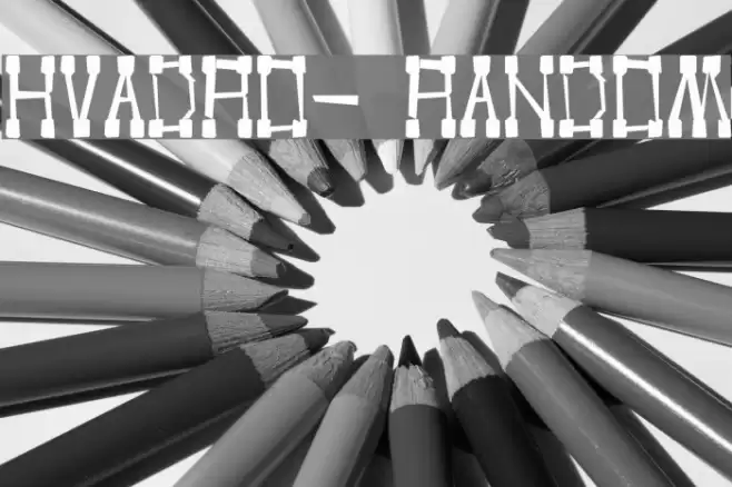 KVADRO- RANDOM Font examples