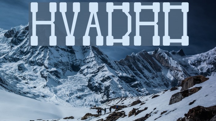 KVADRO Font examples