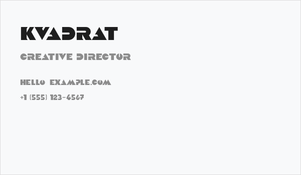 Kvadrat Business Card