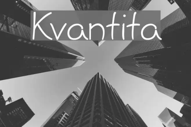 Kvantita Font examples
