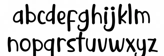 Kwacyland Font LOWERCASE