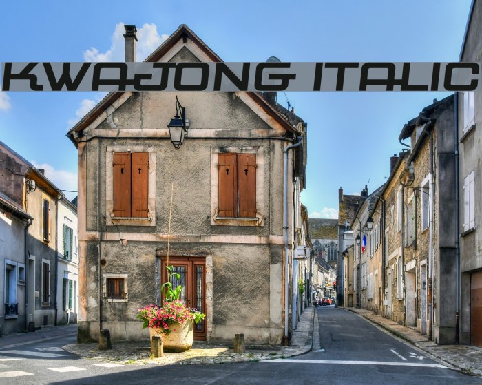 Kwajong Italic Example 1