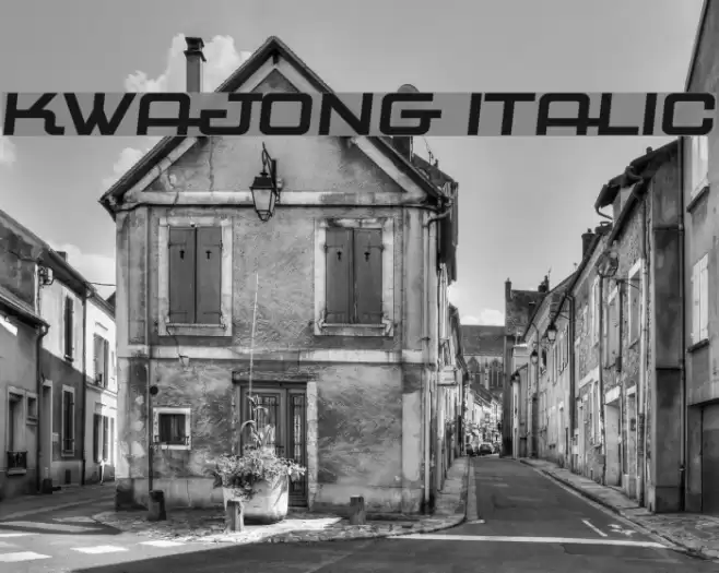 Kwajong Italic Font examples